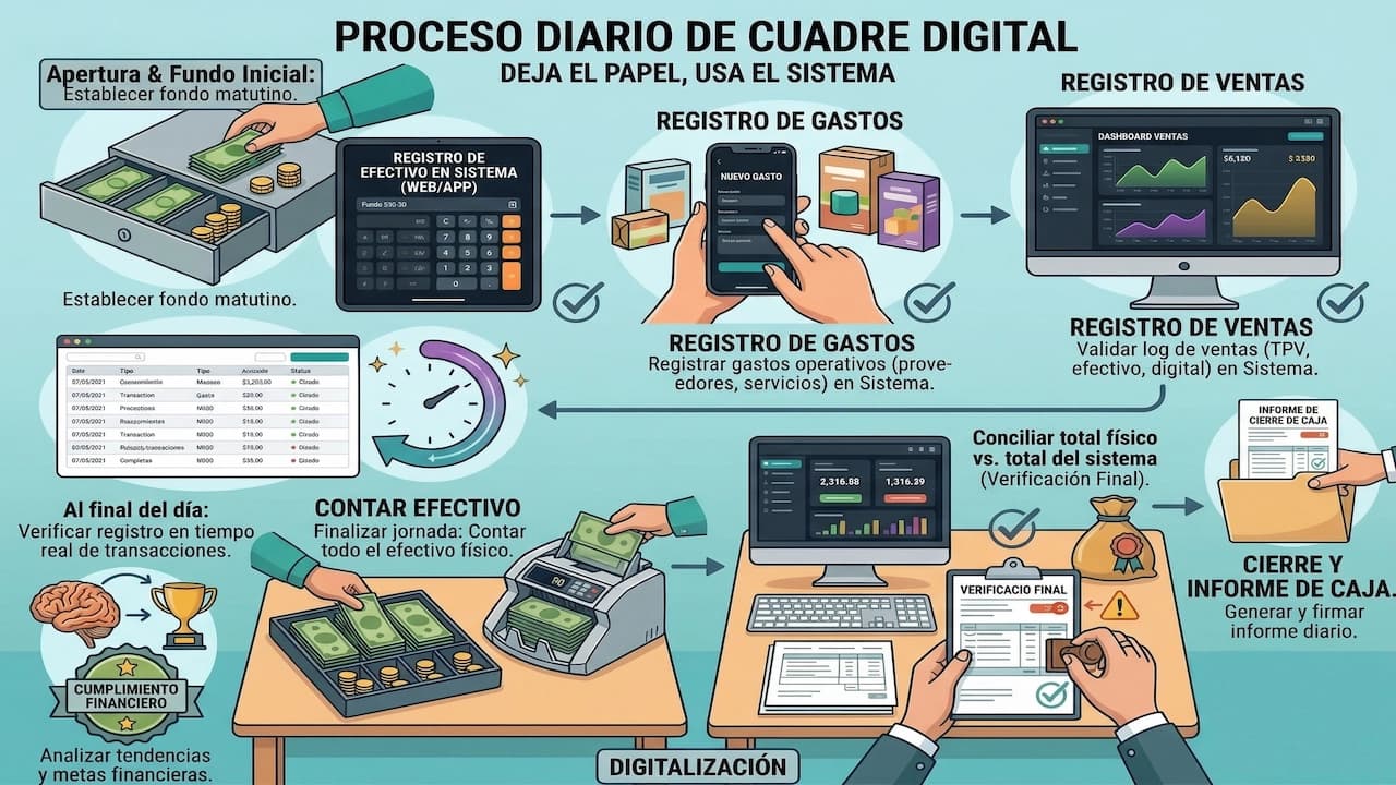 ¿Cómo llevar el cuadre de caja diario en tu negocio?