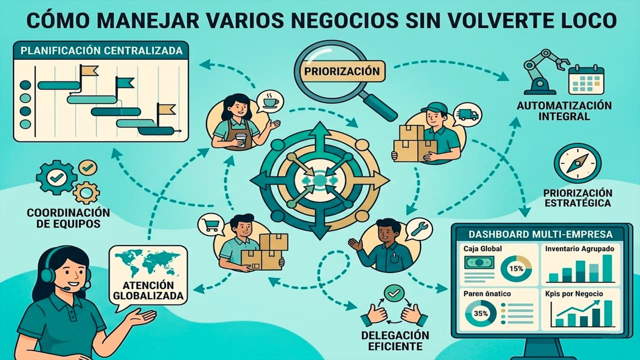 Cómo manejar varios negocios sin volverte loco