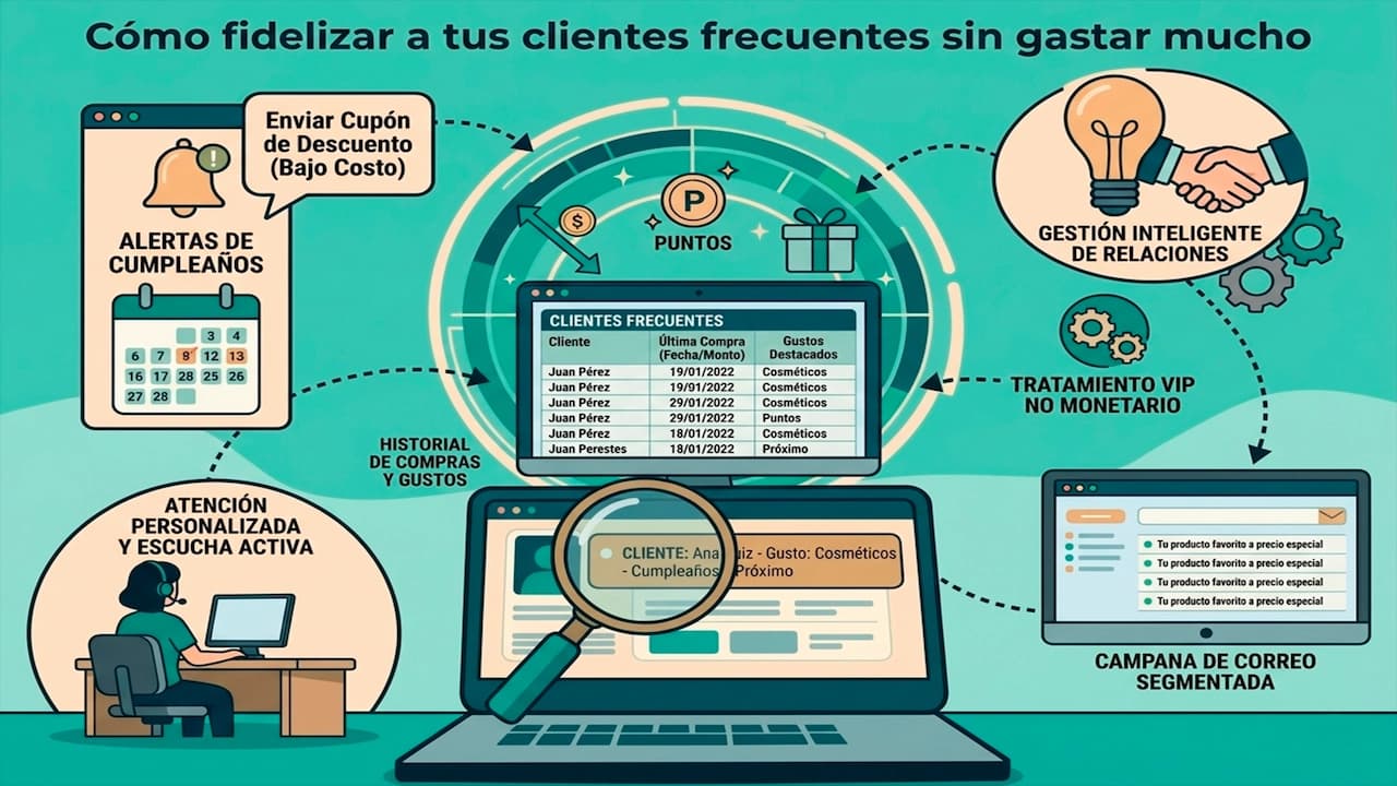 Cómo fidelizar a tus clientes frecuentes sin gastar mucho