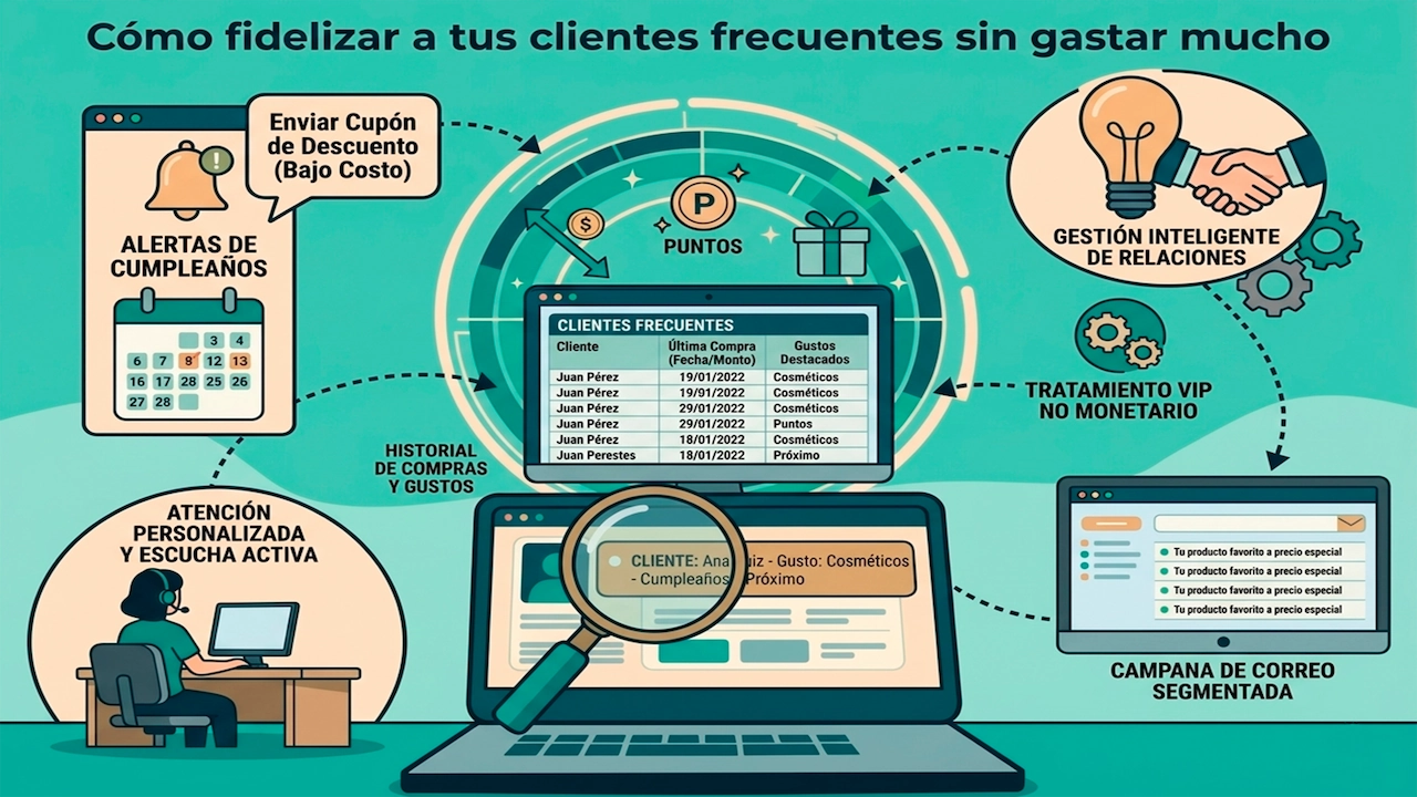 Cómo fidelizar a tus clientes frecuentes sin gastar mucho