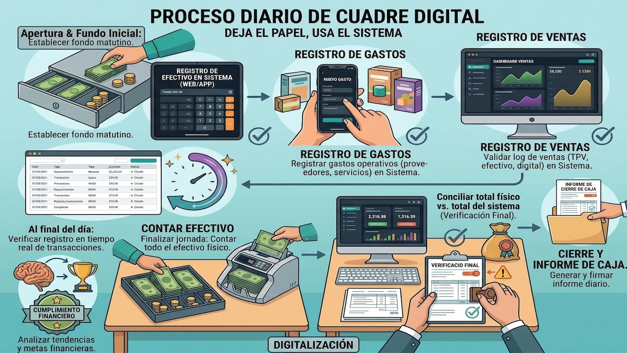 ¿Cómo llevar el cuadre de caja diario en tu negocio?