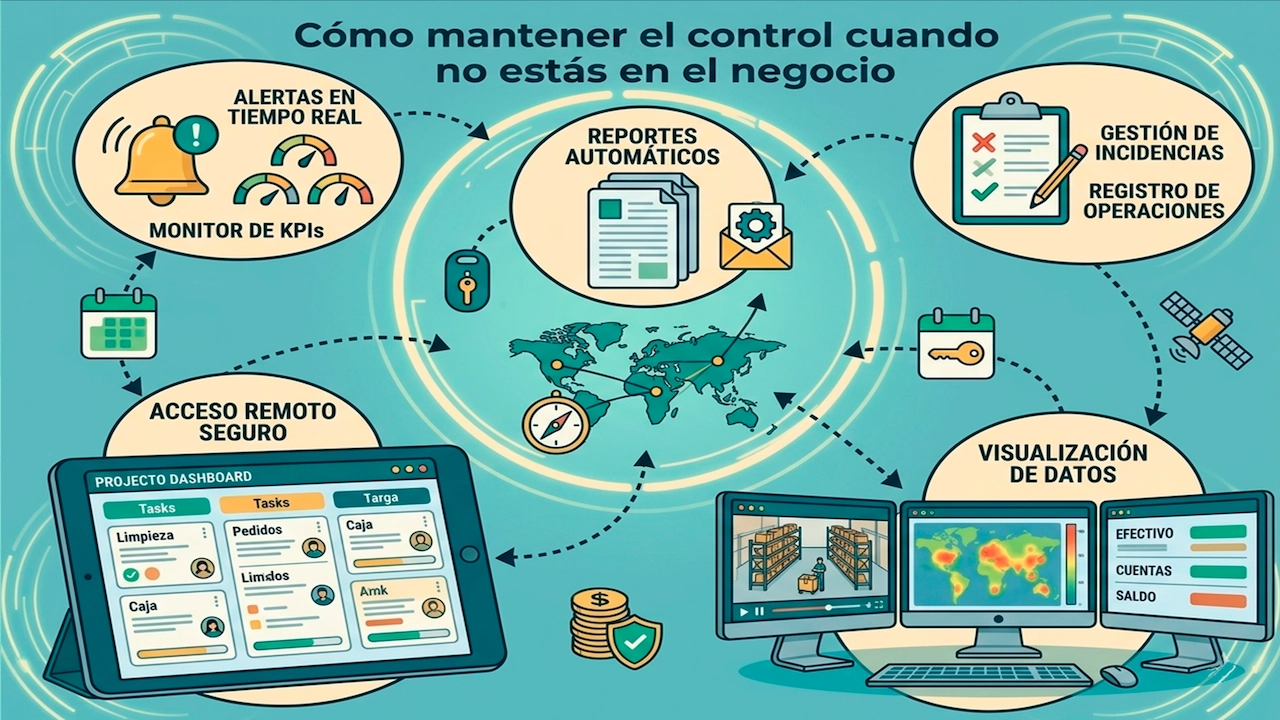 Cómo mantener el control cuando no estás en el negocio